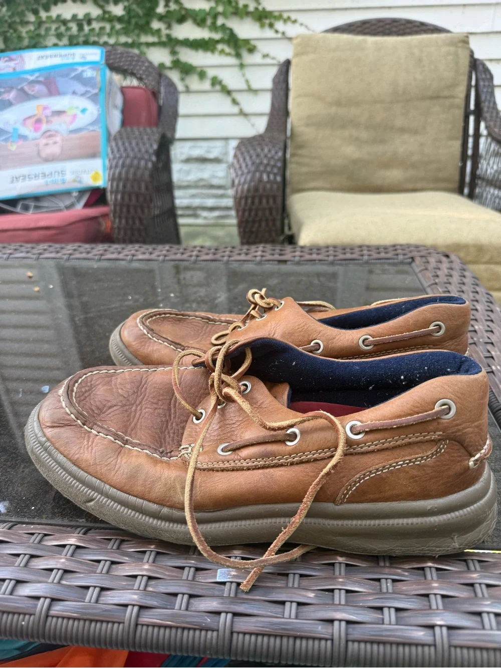 Hush Puppies Men’s Tan Leather Boat Shoes